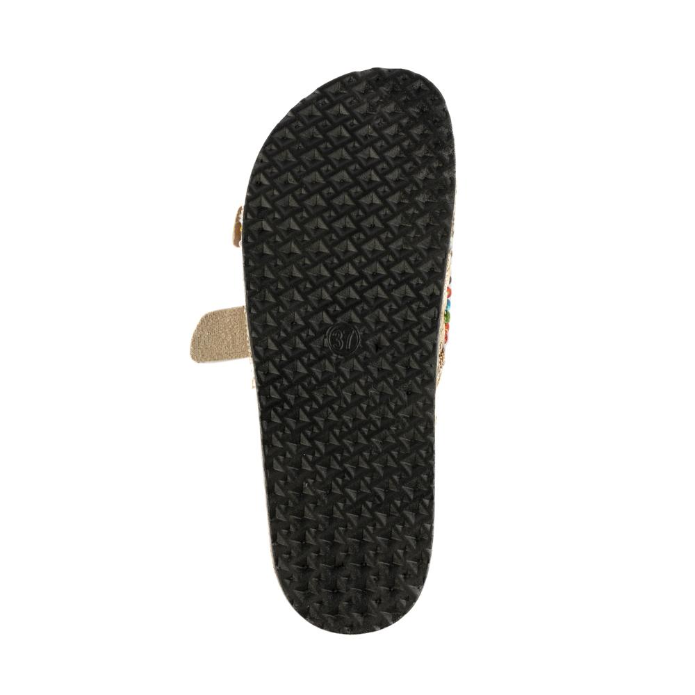 Foto 5 pulgar | Sandalia Tiras Hebilla Casual Brillo Para Mujer Walki Nalani Beige