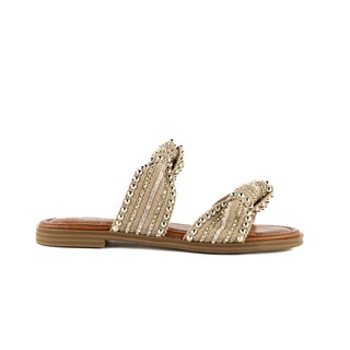 Foto 1 | Sandalia Casual Plana Flat Doble Tira Para Mujer Walki Elvira Beige
