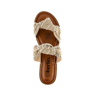 Foto 3 | Sandalia Casual Plana Flat Doble Tira Para Mujer Walki Elvira Beige