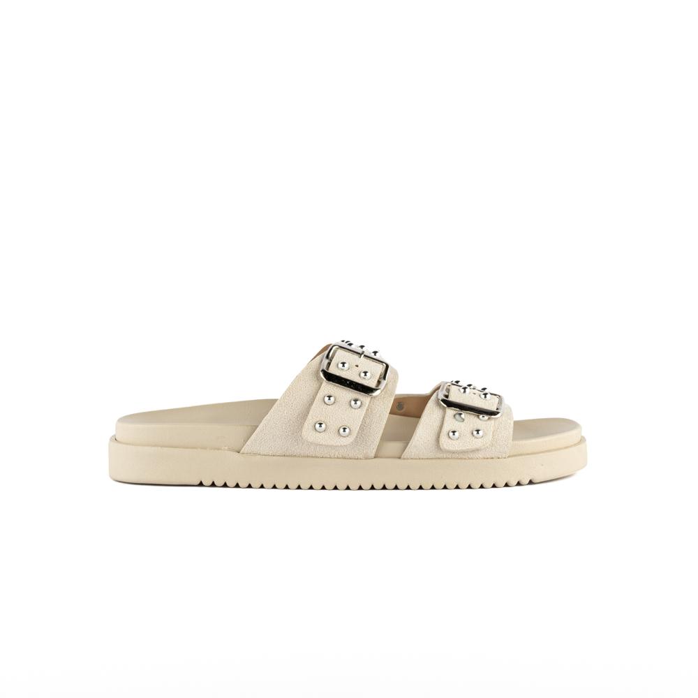 Foto 2 pulgar | Sandalia Plataforma Doble Hebilla Para Mujer Walki Paulina Beige