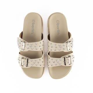 Foto 5 | Sandalia Plataforma Doble Hebilla Para Mujer Walki Paulina Beige