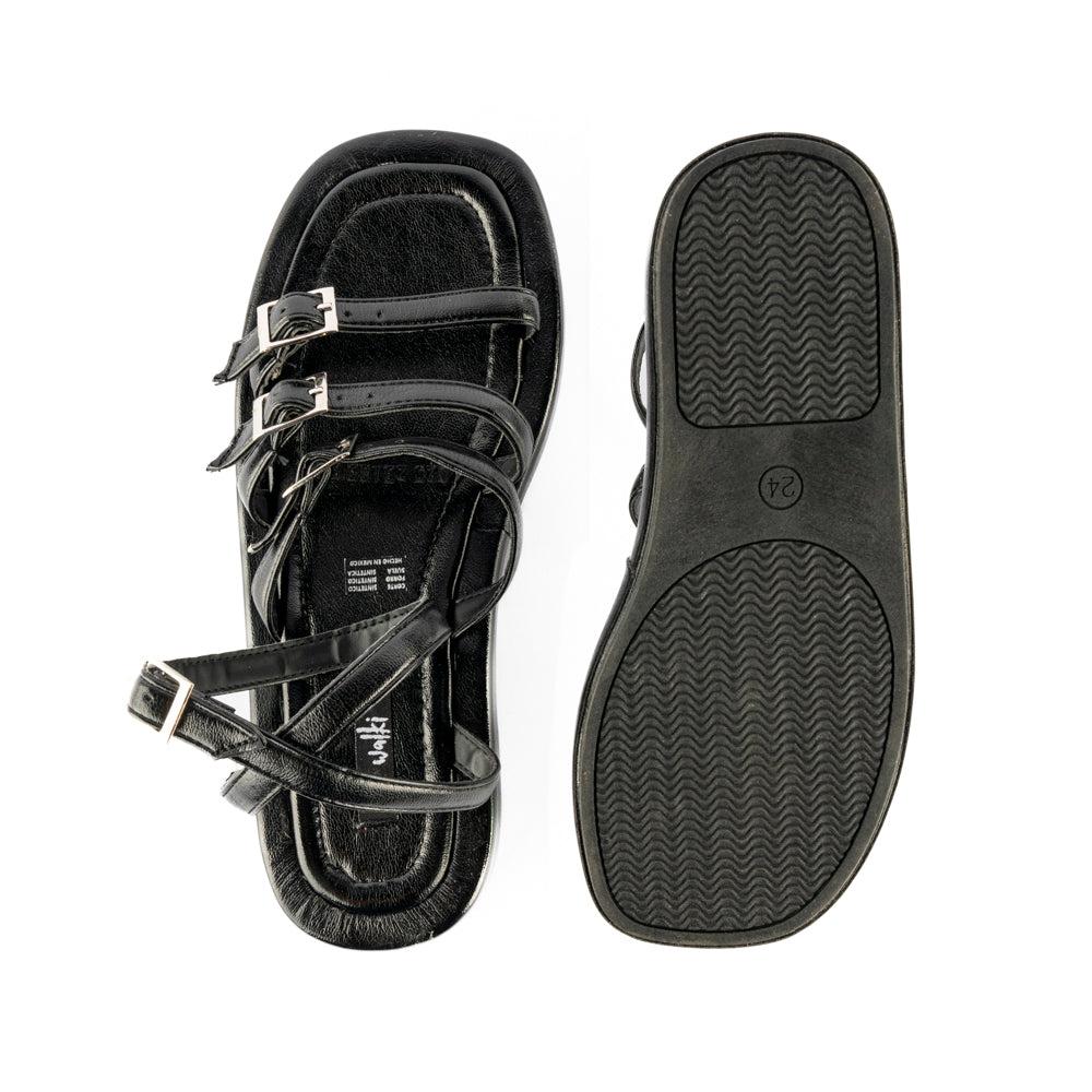 Foto 4 pulgar | Sandalia Plataforma Confort Casual Para Mujer Walki Daisy Negro