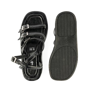 Foto 3 | Sandalia Plataforma Confort Casual Para Mujer Walki Daisy Negro