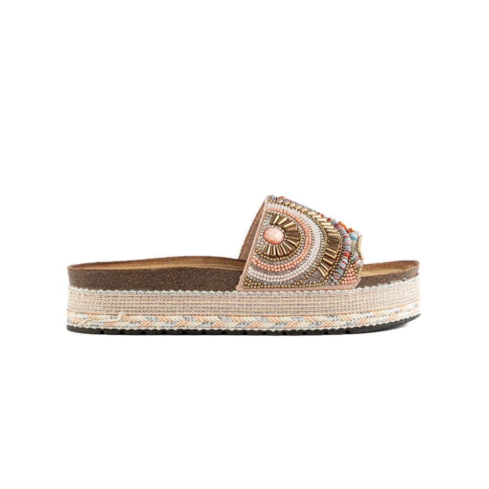 Sandalia Plataforma Casual Moda Para Mujer Walki Leilani Naranja