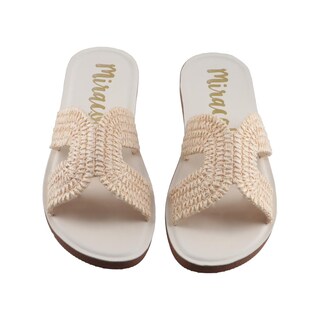 Foto 6 | Sandalia Mujer Miracol By Mama Lola 5347 Beige Huarache Casual Piso Talla 22 A 26 E