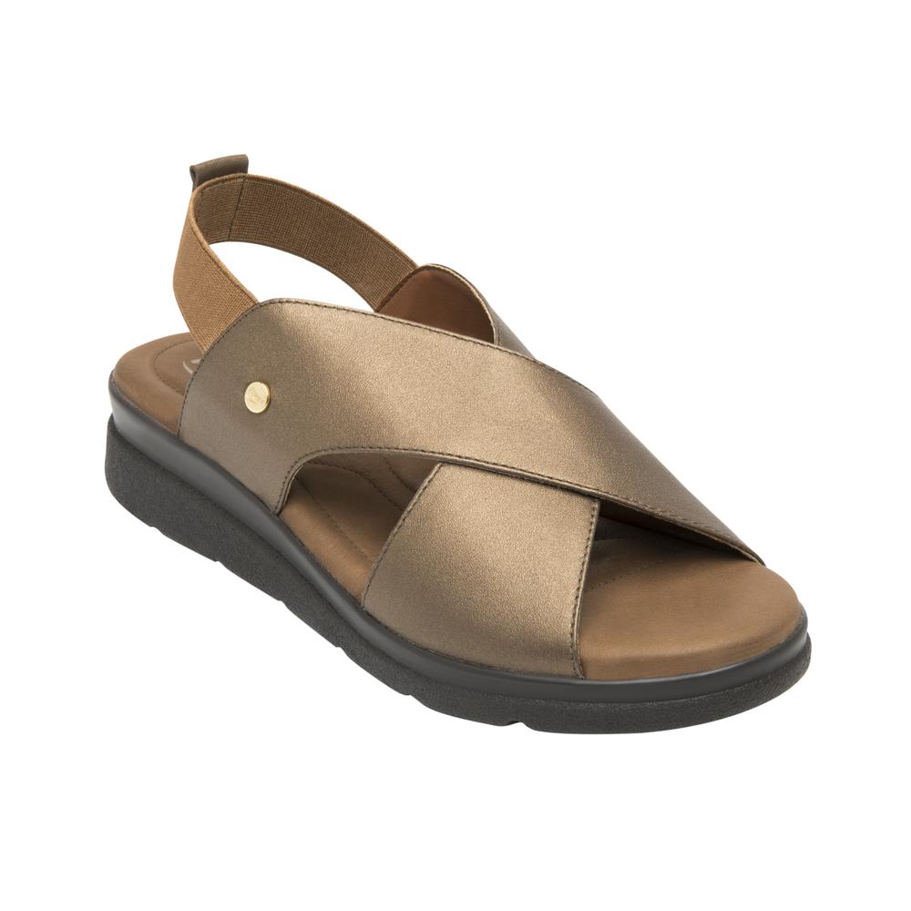 Foto 3 pulgar | Sandalias Flexi Bronce Para Mujer [fff3655] Dorado