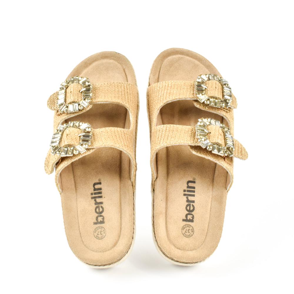 Foto 5 pulgar | Sandalia Plataforma Hebilla Doble Para Mujer Walki Patricia Beige
