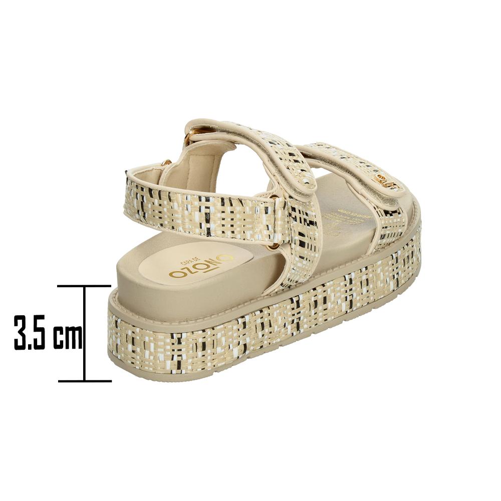 Foto 4 pulgar | Sandalias Ozono Beige Para Mujer [ozo2977] Beige