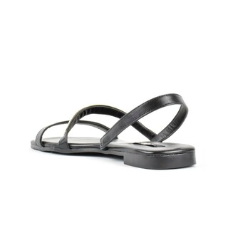 Foto 3 | Sandalia Tiras Flat Casual Moda Para Mujer Walki Lia Negro