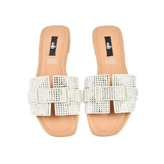 Foto 2 | Sandalia Brillos Flat Casual Moda Para Mujer Walki Nelia Plateado