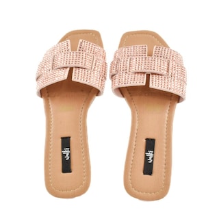 Foto 3 | Sandalia Brillos Flat Casual Moda Para Mujer Walki Nelia Rosa