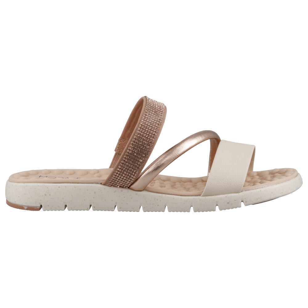 Sandalia Modare 7162221 Beige Huarache De Piso Para Mujer Confort Casual Talla 22 A 27 E