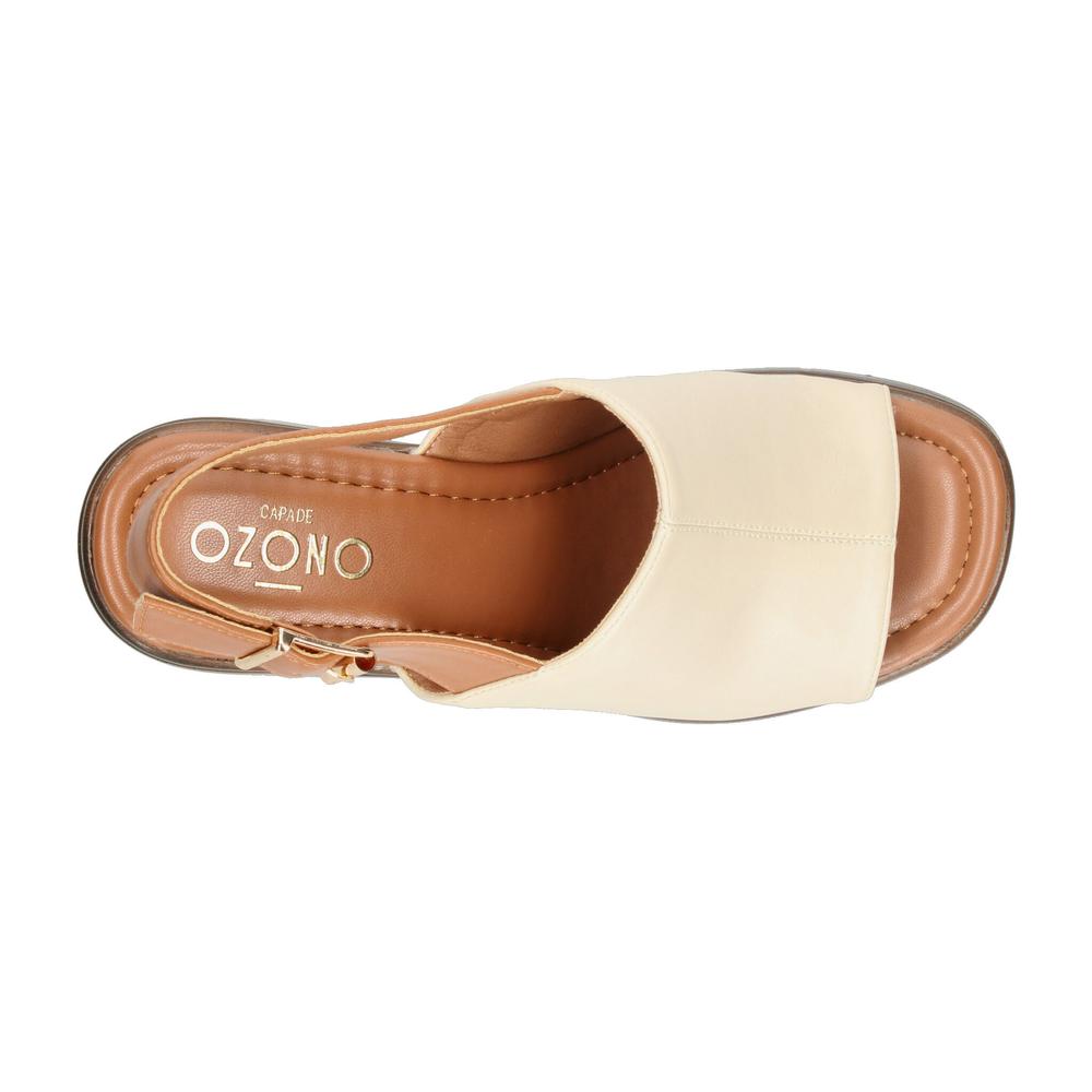Foto 9 pulgar | Sandalias Ozono Latte Para Mujer [ozo2971] Beige