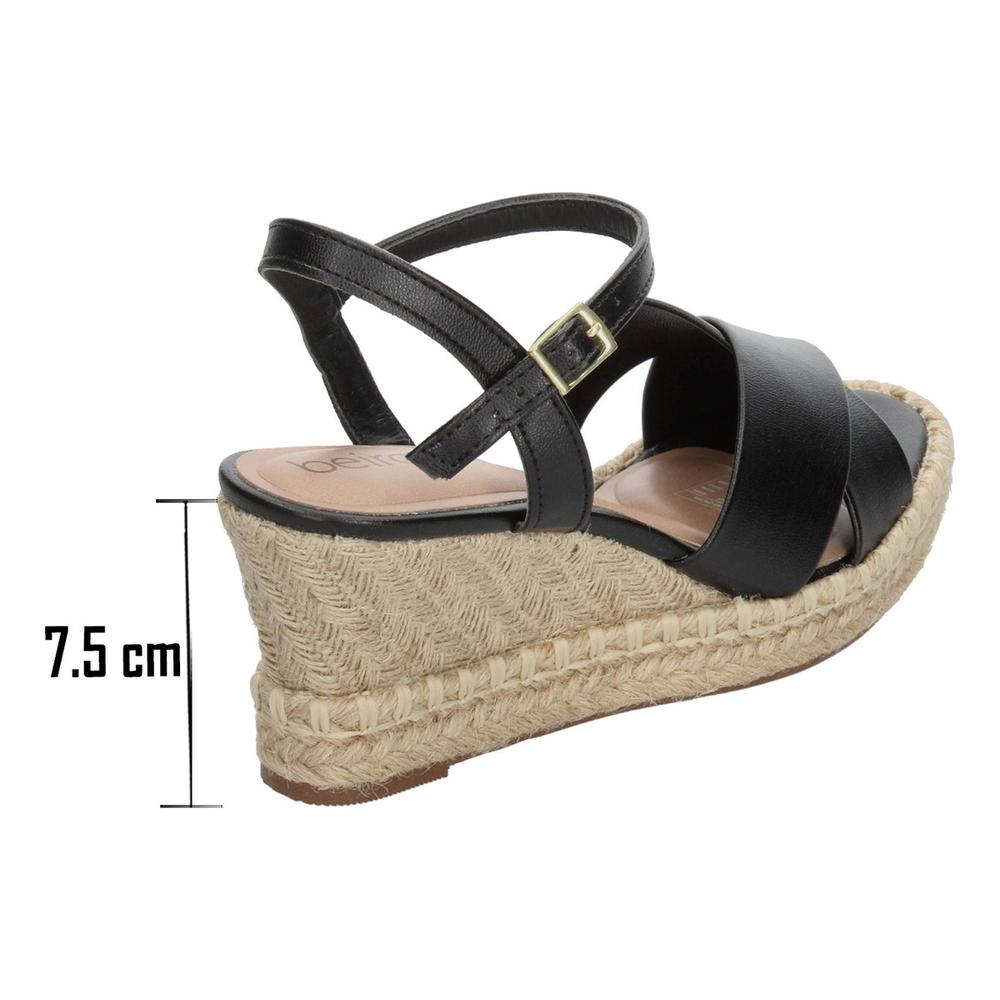 Foto 5 pulgar | Sandalias Beira Rio Negro Para Mujer [bei31] Beige