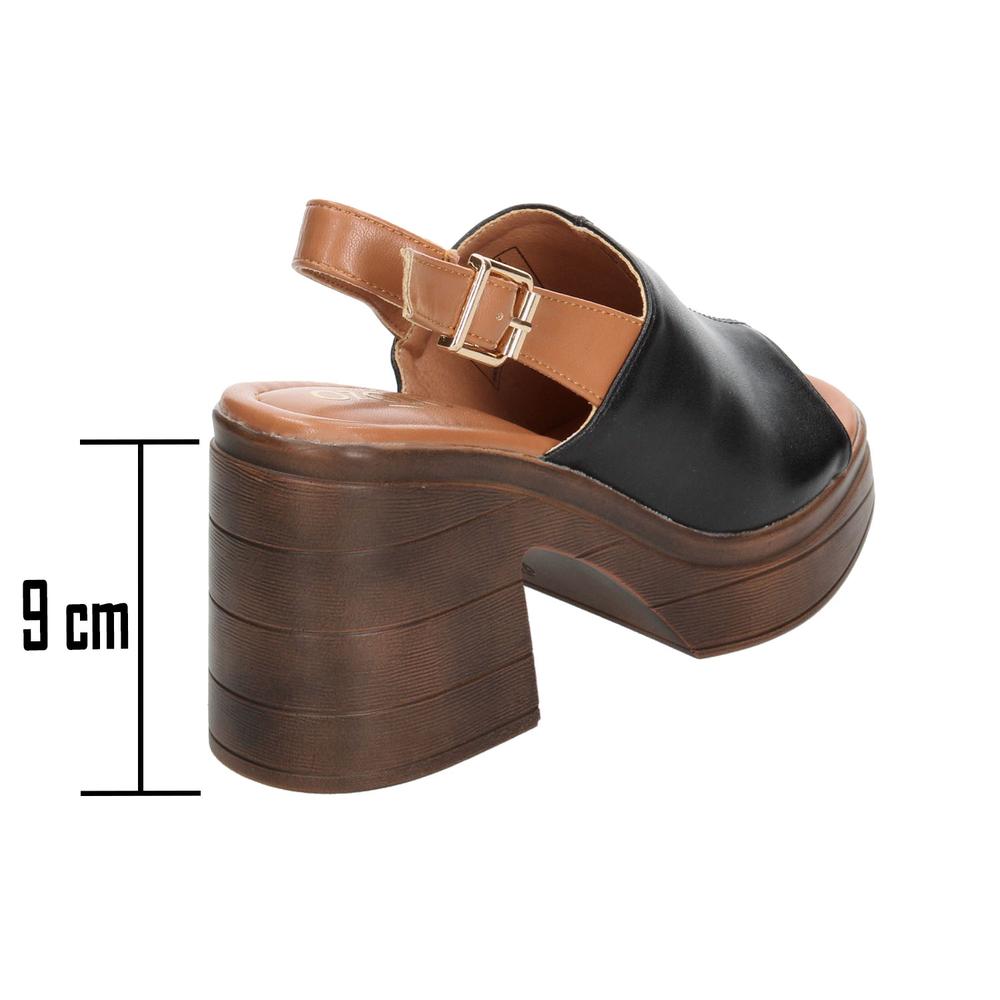 Foto 4 pulgar | Sandalias Ozono Negro Para Mujer [ozo2972] Negro