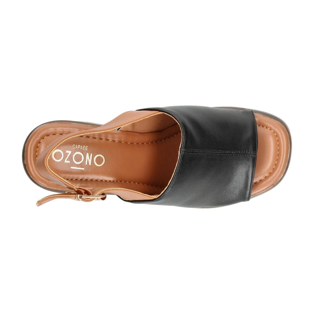 Foto 9 pulgar | Sandalias Ozono Negro Para Mujer [ozo2972] Negro