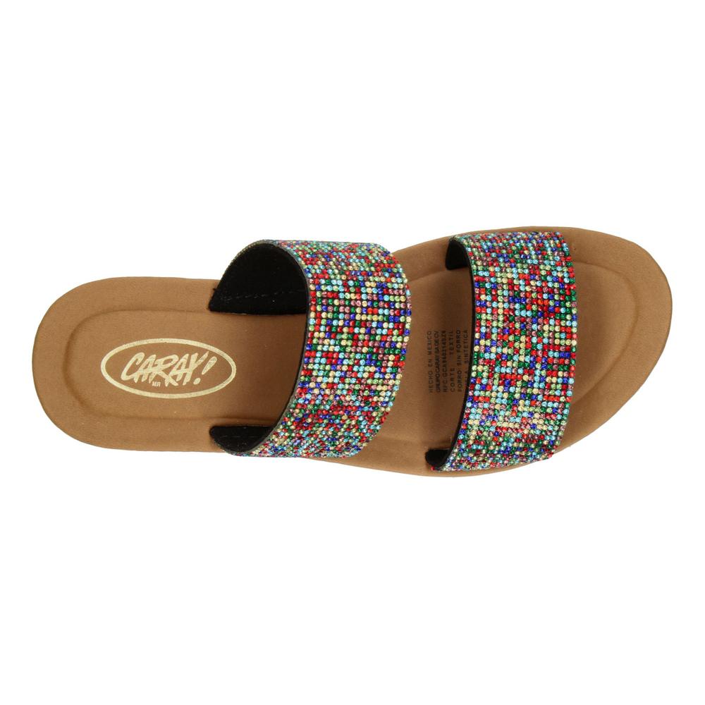 Foto 9 pulgar | Sandalias Caray Multicolor Para Mujer [car405] Cafe
