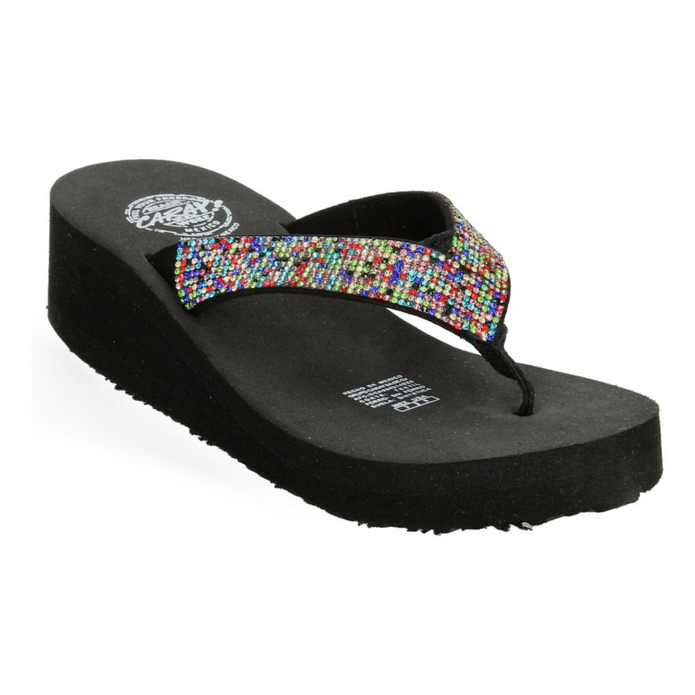 Foto 3 pulgar | Sandalias Caray Negro Para Mujer [car415] Multicolor