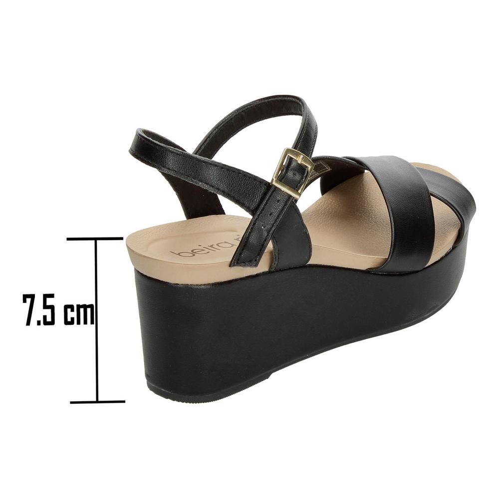 Foto 4 pulgar | Sandalias Beira Rio Negro Para Mujer [bei69] Negro