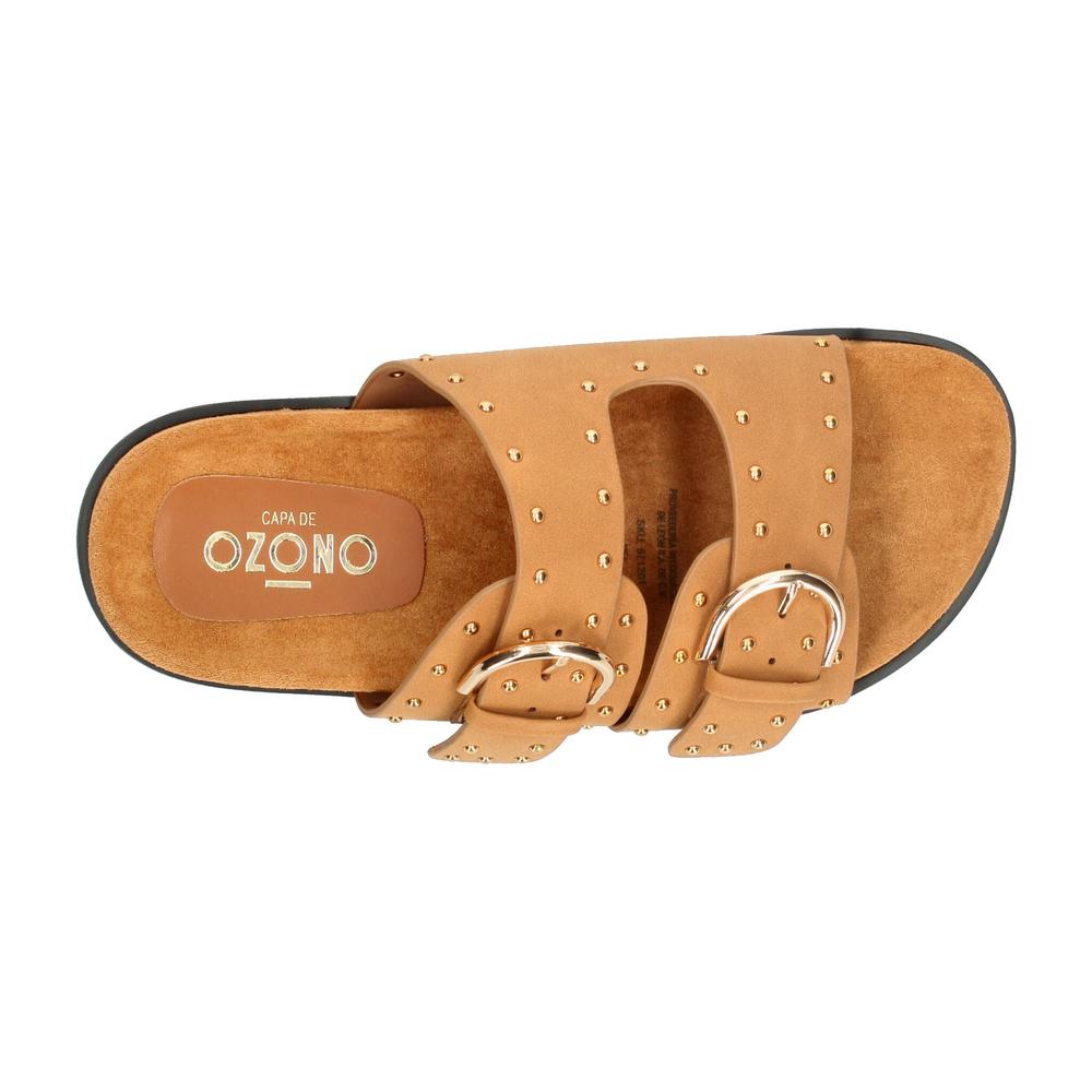 Foto 9 pulgar | Sandalias Ozono Cafe Para Mujer [ozo2974] Cafe