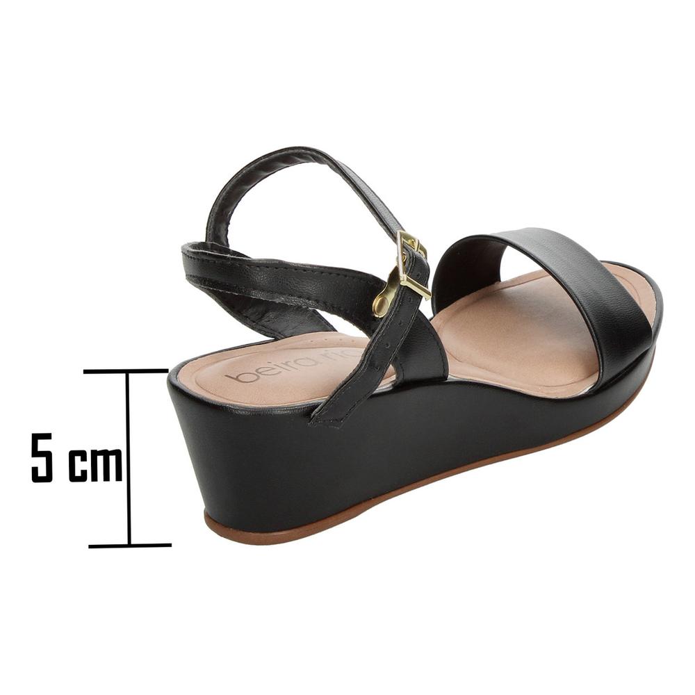 Foto 4 pulgar | Sandalias Beira Rio Negro Para Mujer [bei67] Negro