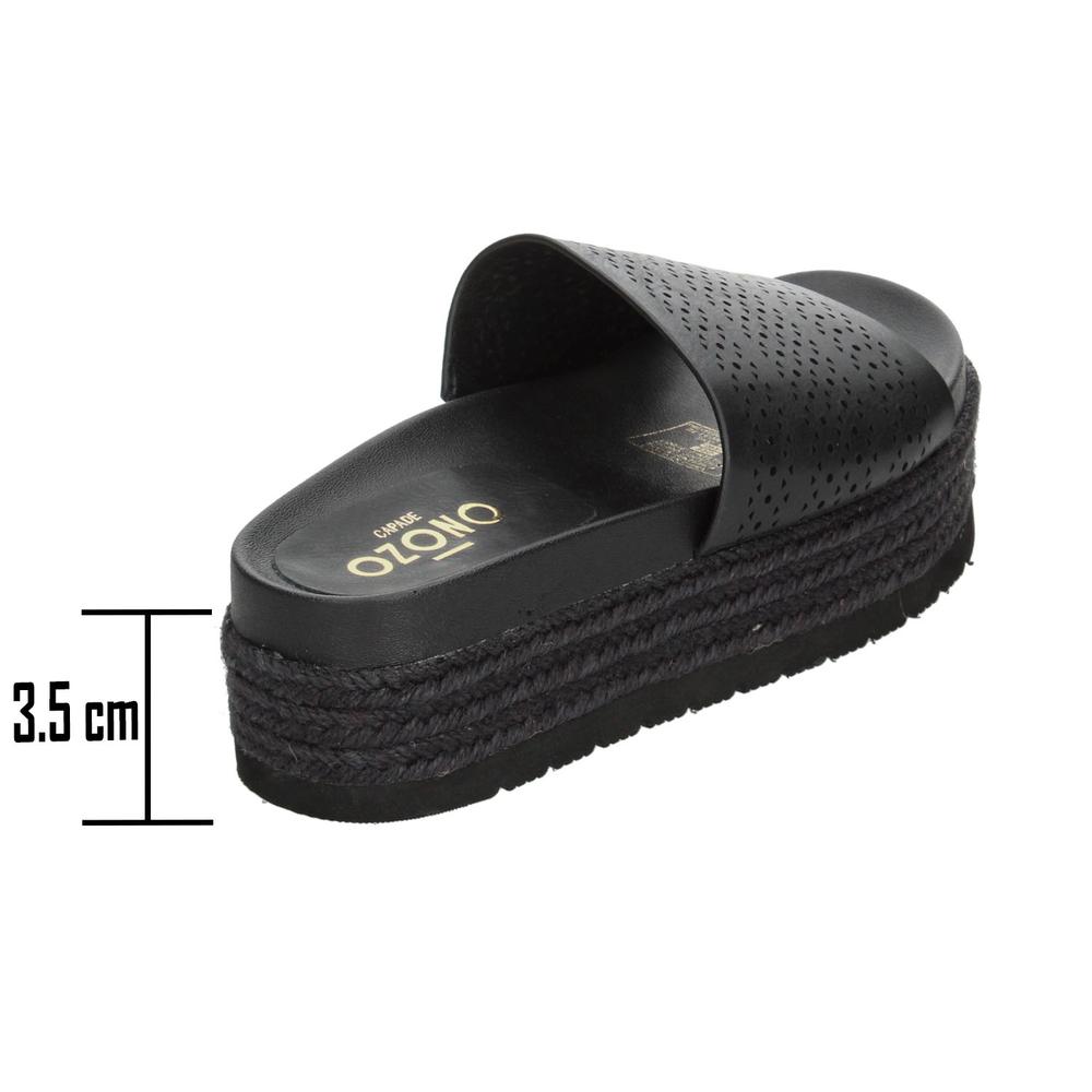 Foto 4 pulgar | Sandalias Ozono Negro Para Mujer [ozo2978] Negro
