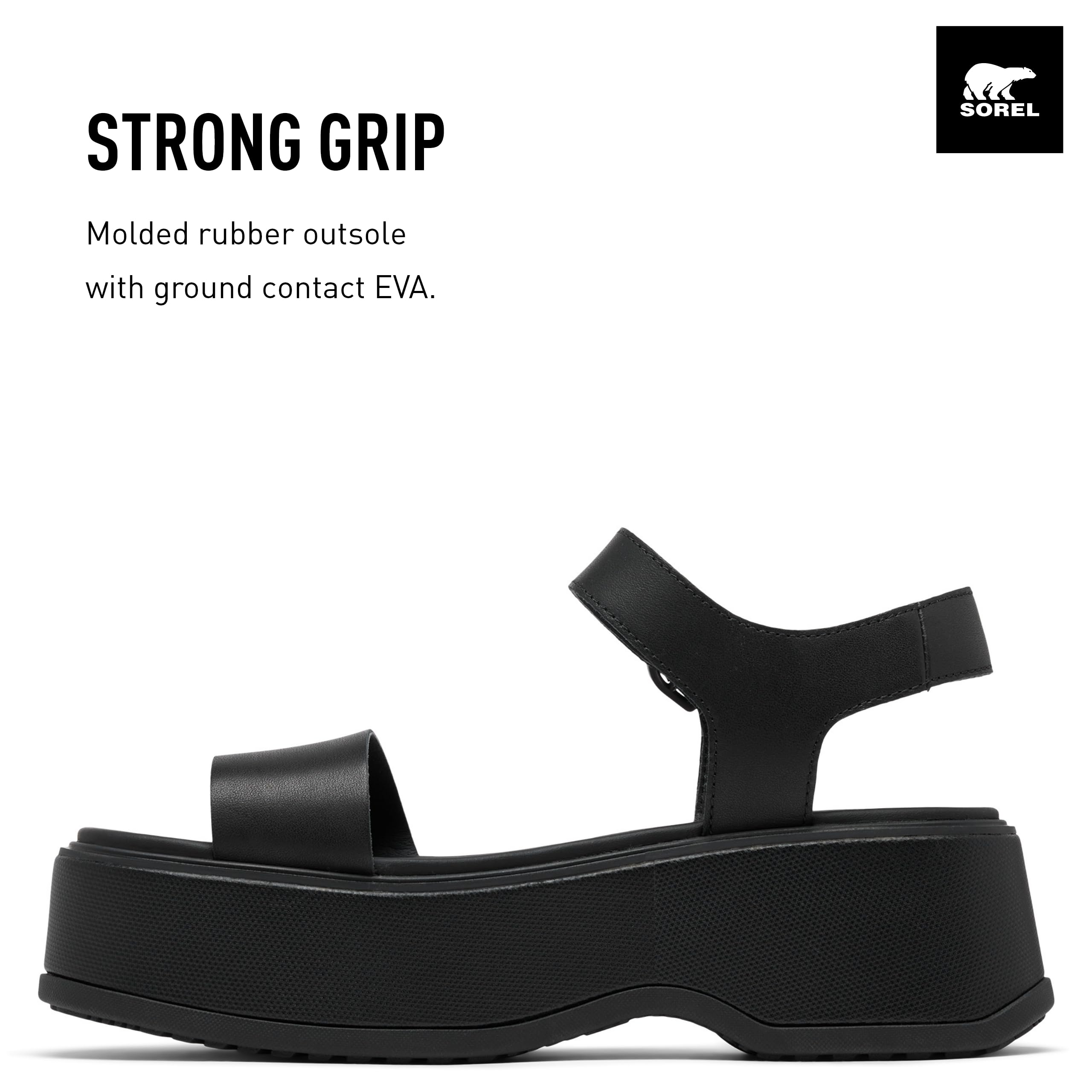 Foto 4 pulgar | Sandalia de Tacón Sorel Negras para Mujer - Venta Internacional