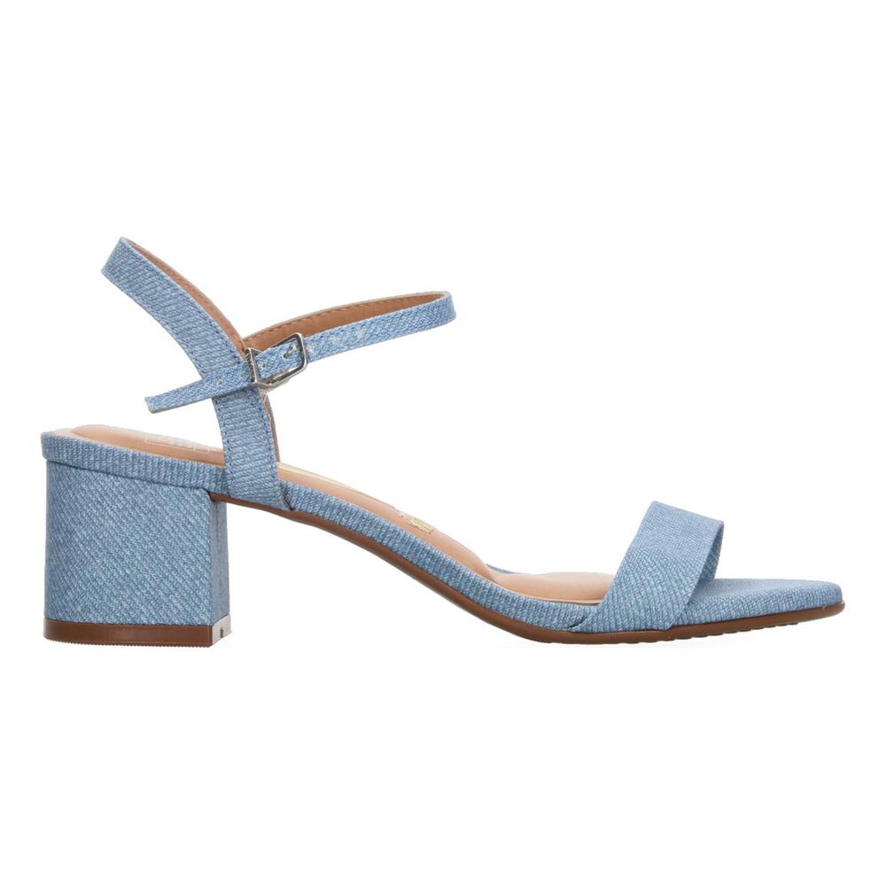 Sandalias Mujer Tacon Bajo Vizzano Mezclilla Dama Correa Azul