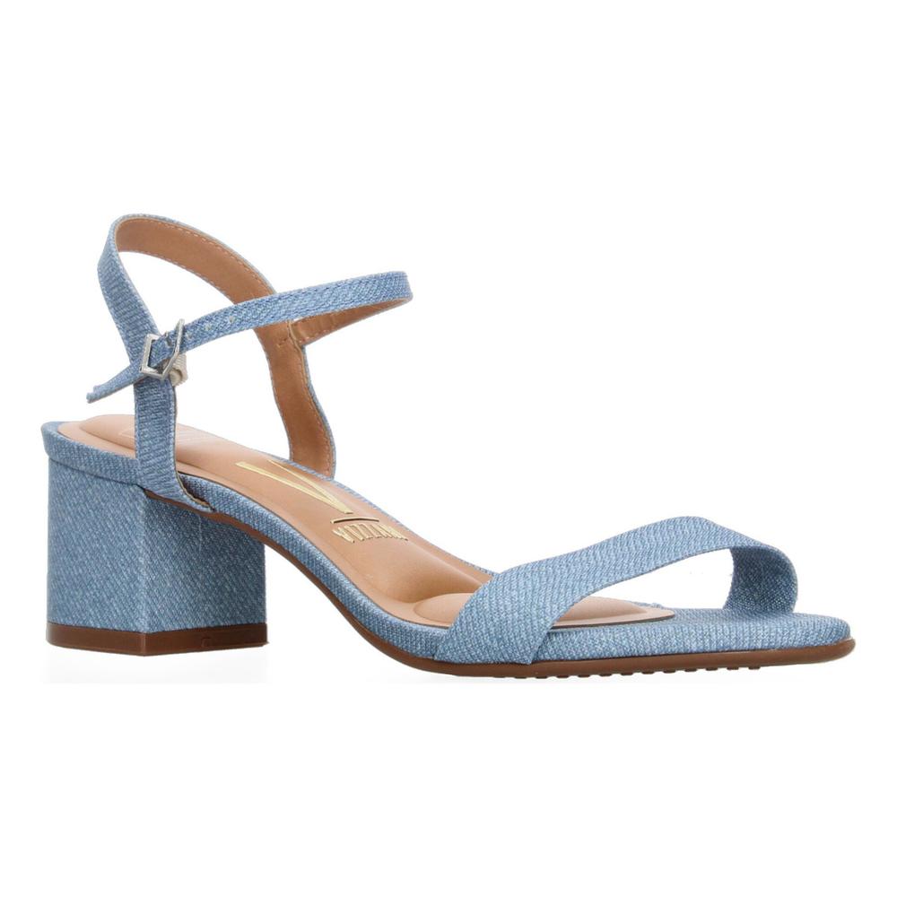 Foto 3 pulgar | Sandalias Mujer Tacon Bajo Vizzano Mezclilla Dama Correa Azul