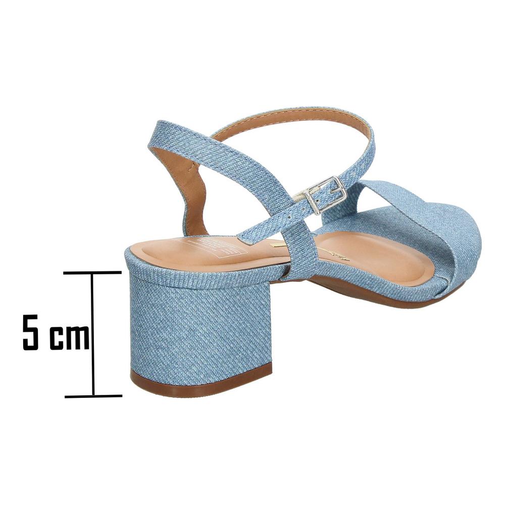 Foto 4 pulgar | Sandalias Mujer Tacon Bajo Vizzano Mezclilla Dama Correa Azul