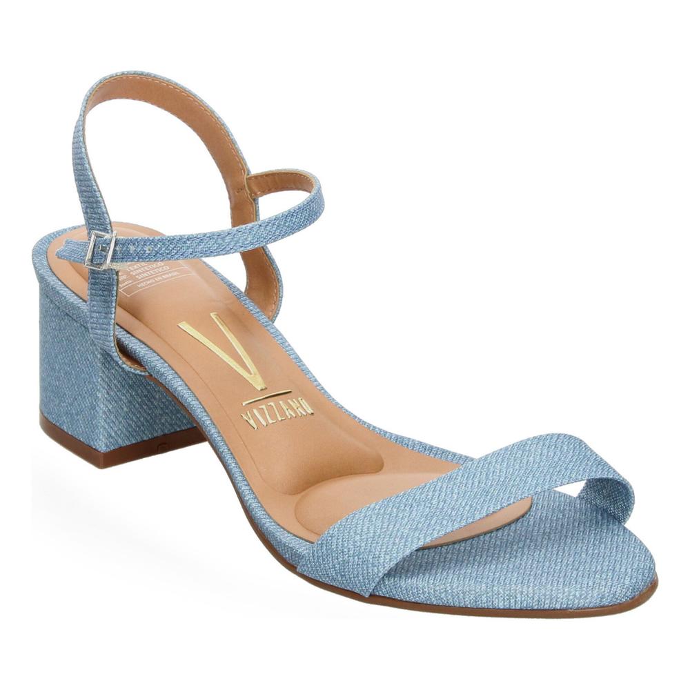 Foto 5 pulgar | Sandalias Mujer Tacon Bajo Vizzano Mezclilla Dama Correa Azul