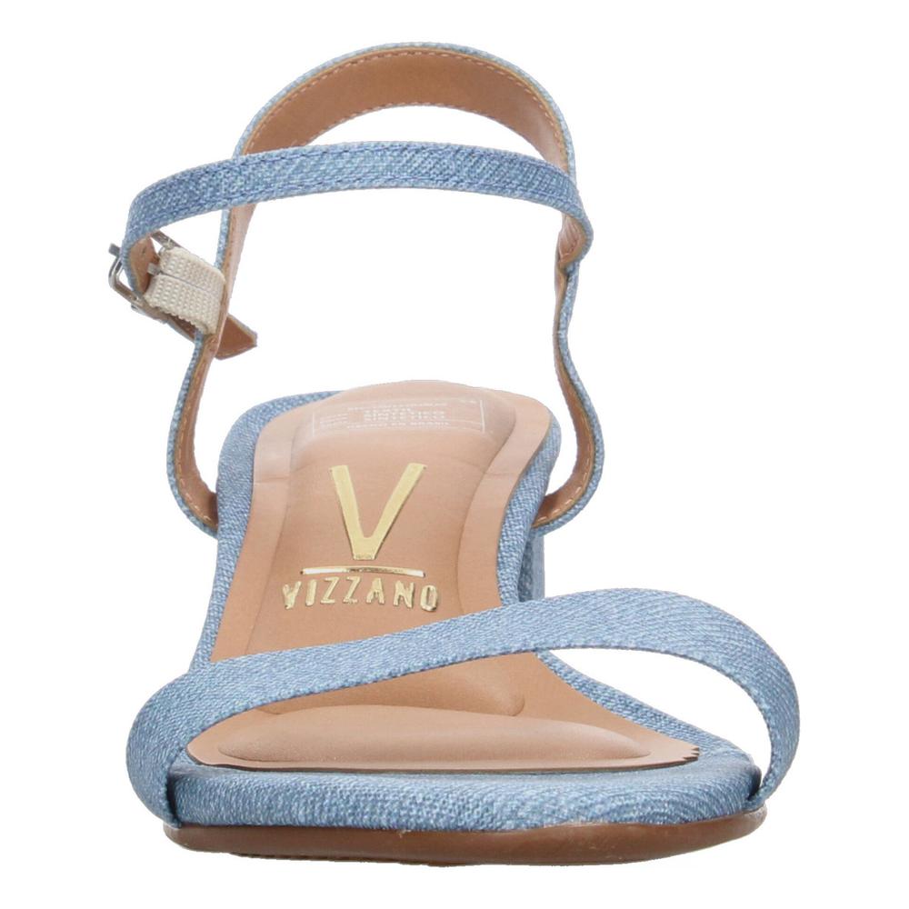 Foto 7 pulgar | Sandalias Mujer Tacon Bajo Vizzano Mezclilla Dama Correa Azul