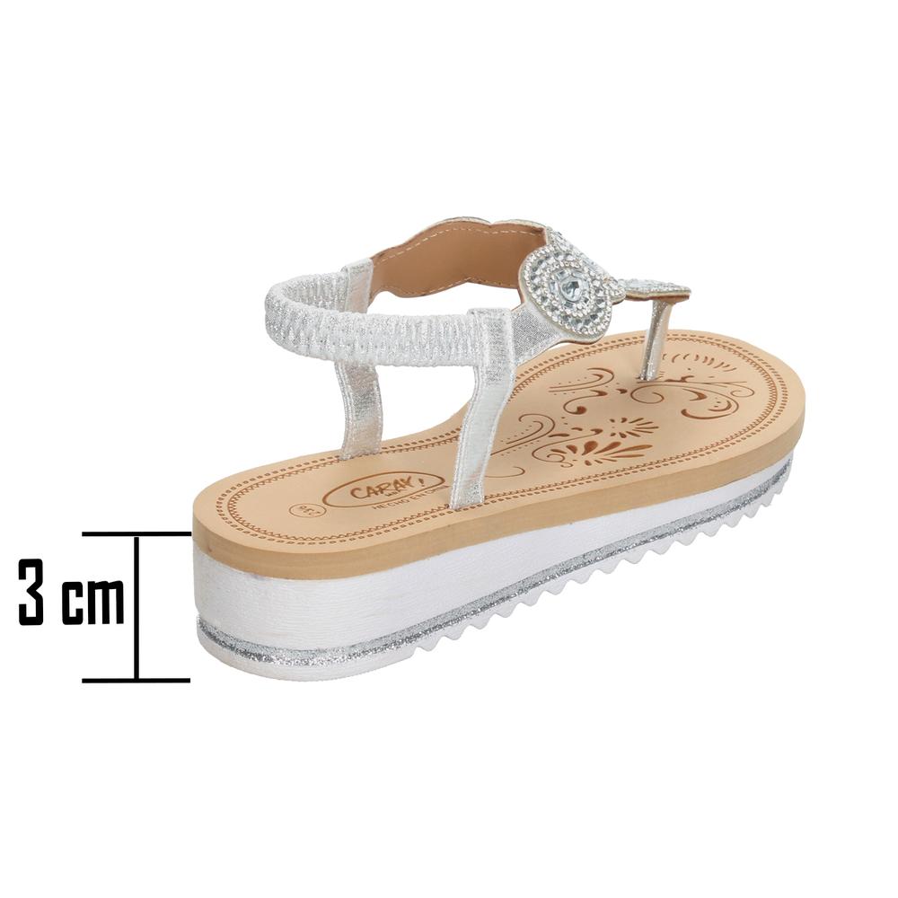 Foto 4 pulgar | Sandalias Caray Plateado Para Mujer [car424] Plateado