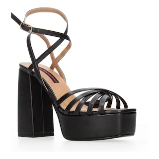 Foto 2 | Sandalias De Tacón Alto Mujer Salamandra Negro Dama Negro