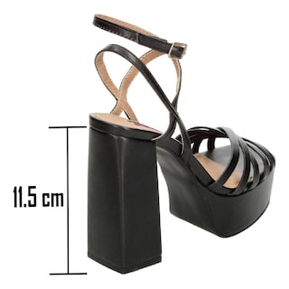 Foto 3 | Sandalias De Tacón Alto Mujer Salamandra Negro Dama Negro