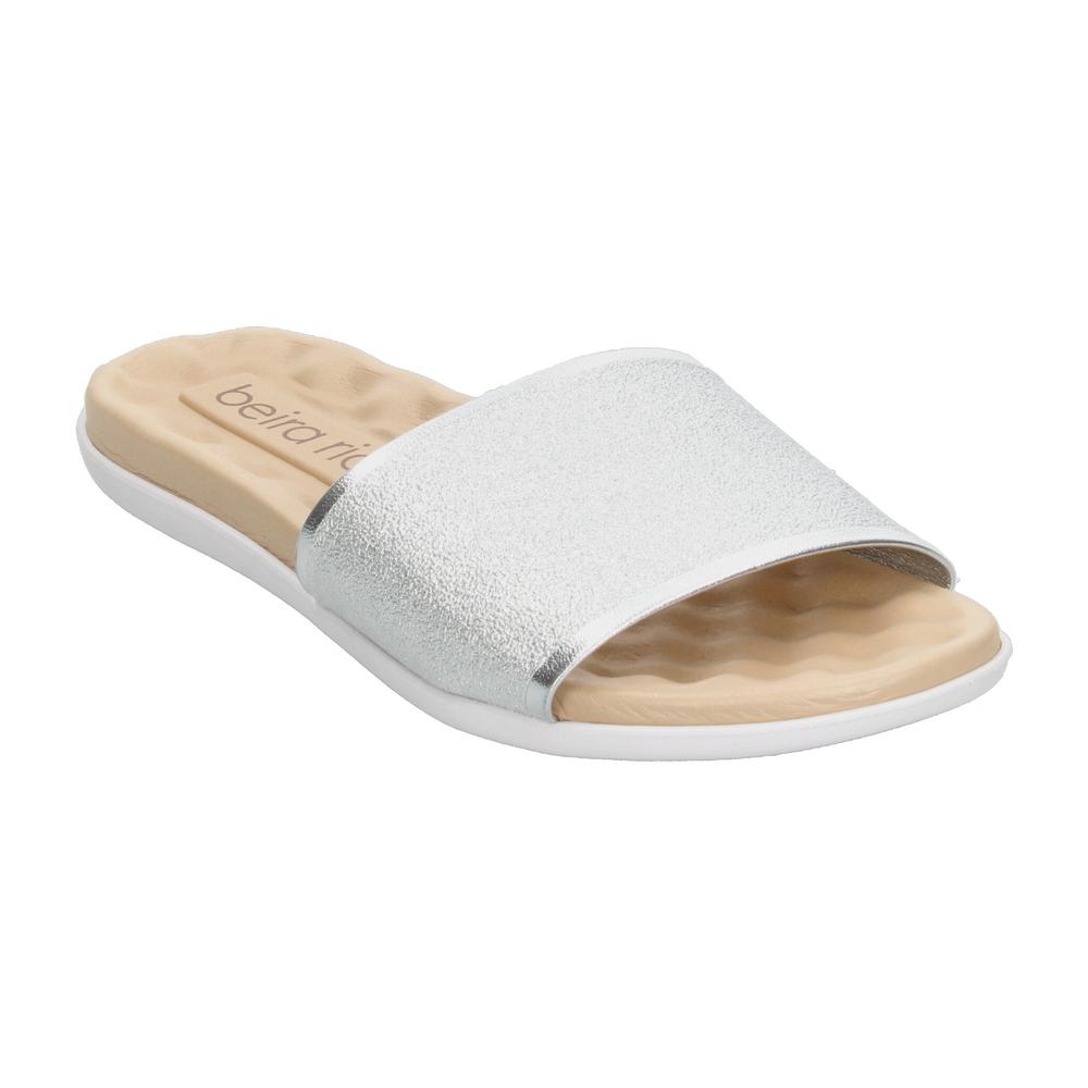 Foto 5 pulgar | Sandalias Beira Rio Plateado Para Mujer [bei104] Plateado