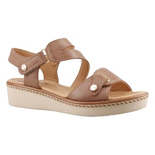 Foto 2 | Sandalia Playa Caribe 16695 Adobe Para Mujer Confort Casual Talla 22 A 27 E