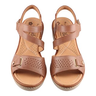 Foto 6 | Sandalia Playa Caribe 16695 Adobe Para Mujer Confort Casual Talla 22 A 27 E