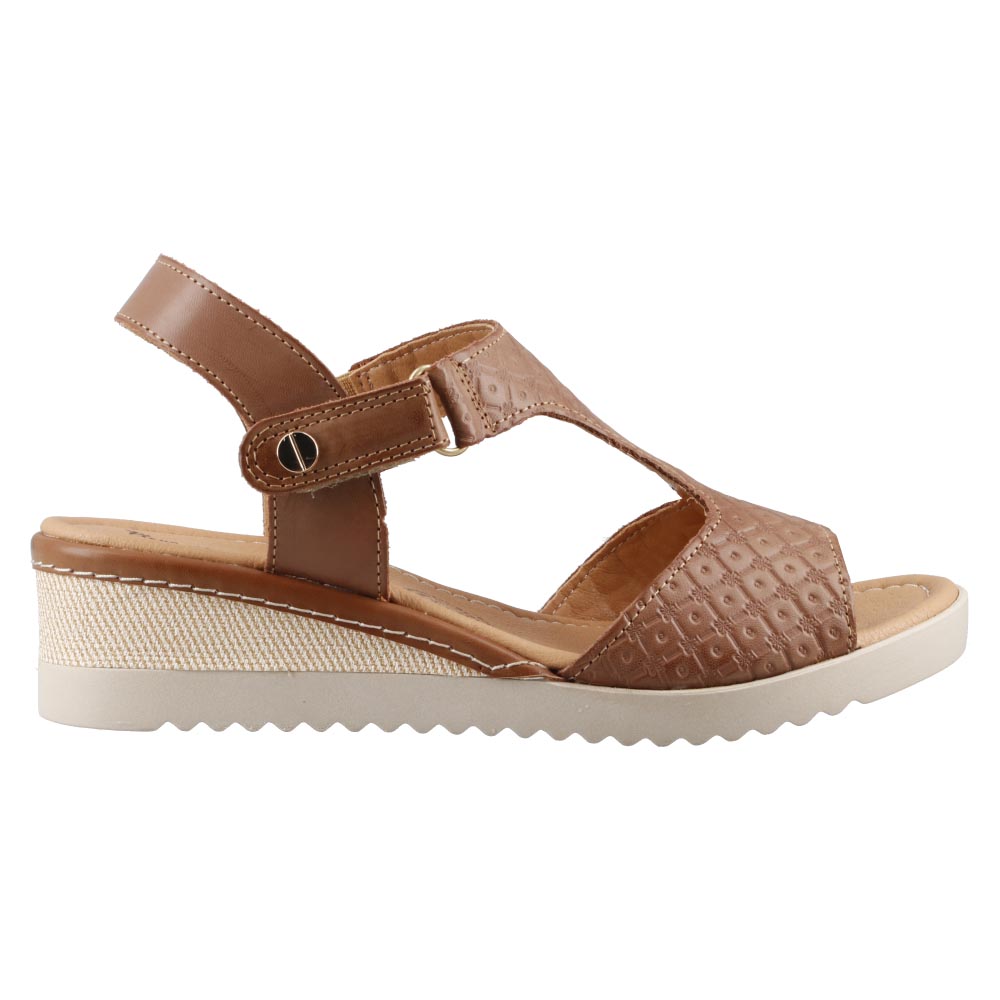 Sandalia Playa Caribe 25691 Adobe Para Mujer Casual Confort Talla 22 A 27 E