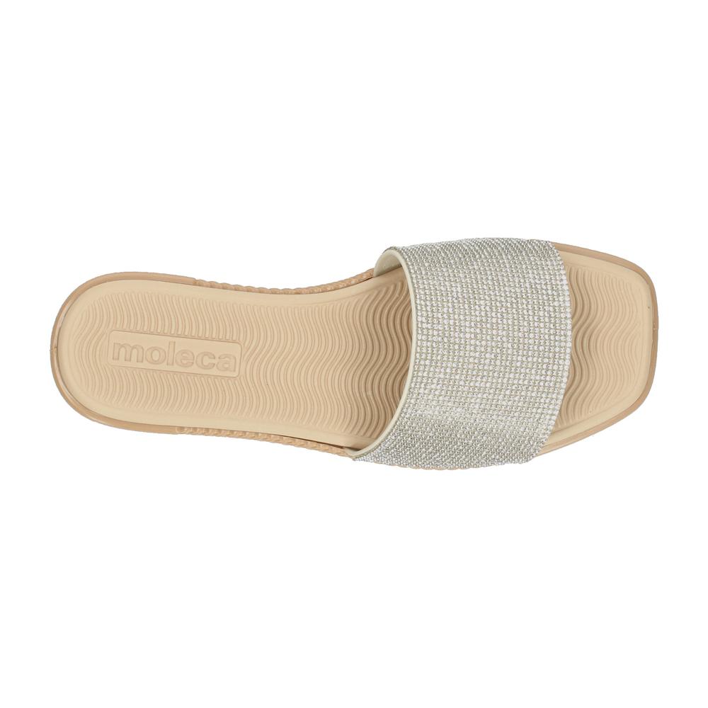 Foto 9 pulgar | Sandalias Moleca Plateado Para Mujer [mle57] Plateado