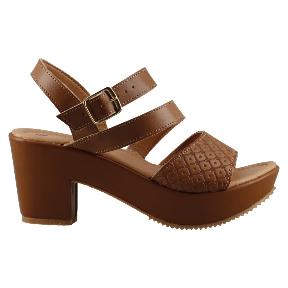 Foto 1 | Sandalia Playa Caribe 6686 Topo Sandalia De Vestir Mujer Casual Tacon Ancho Talla 22 A 27 E
