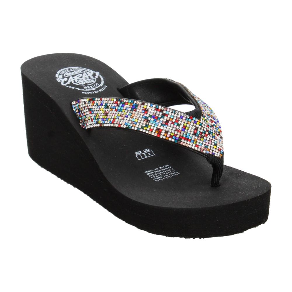 Foto 5 pulgar | Sandalias Caray Negro Para Mujer [car429] Negro
