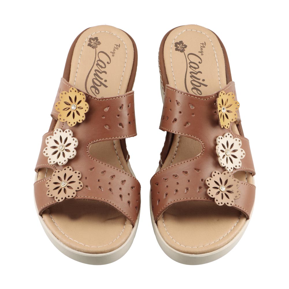 Foto 6 | Sandalia Playa Caribe 25689 Ladrillo Para Mujer Casual De Piso Comoda Talla 22 A 27 E