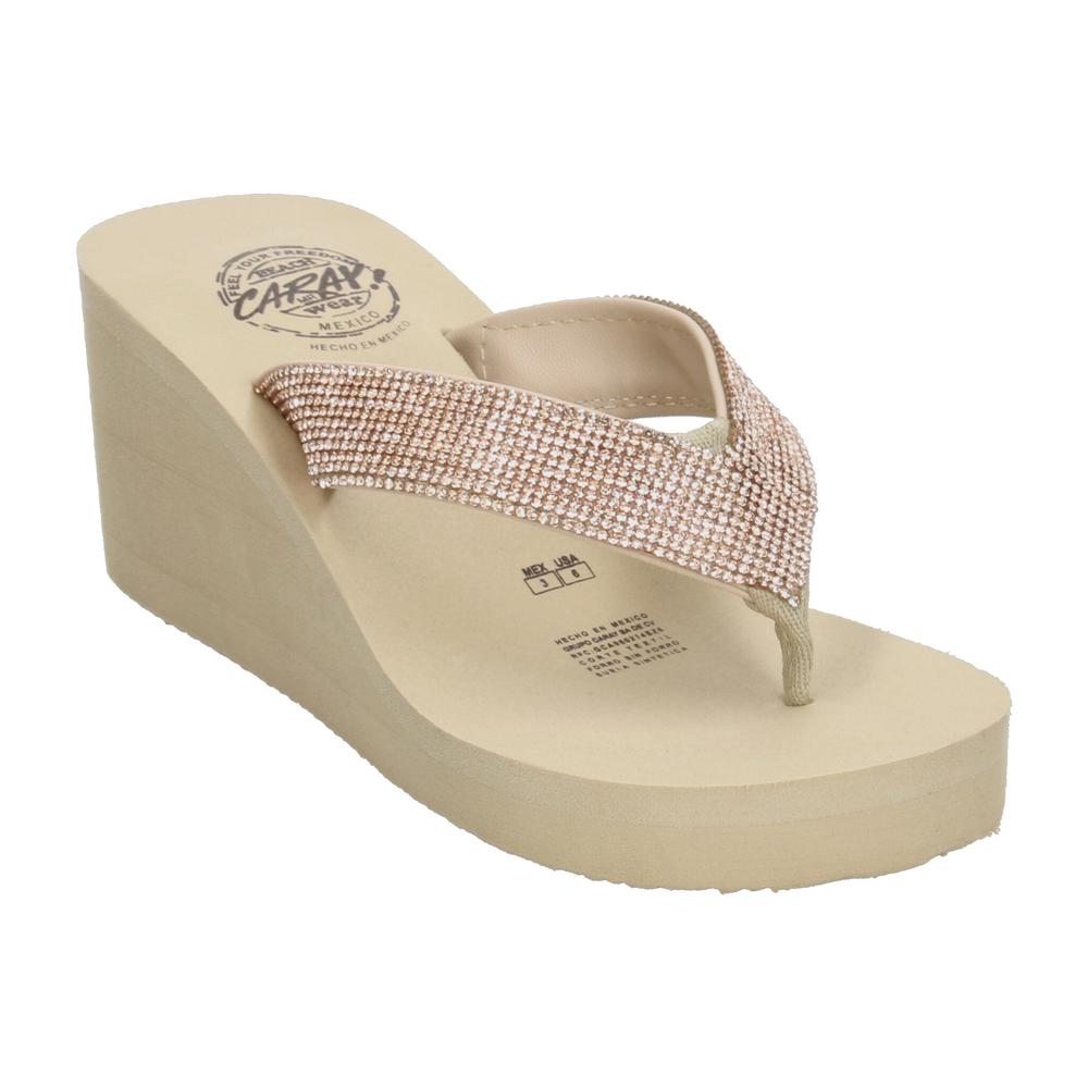 Foto 4 | Sandalias Caray Beige Para Mujer [car428] Beige