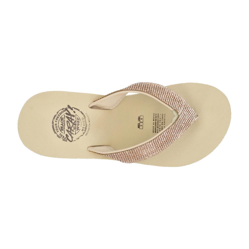 Foto 8 | Sandalias Caray Beige Para Mujer [car428] Beige