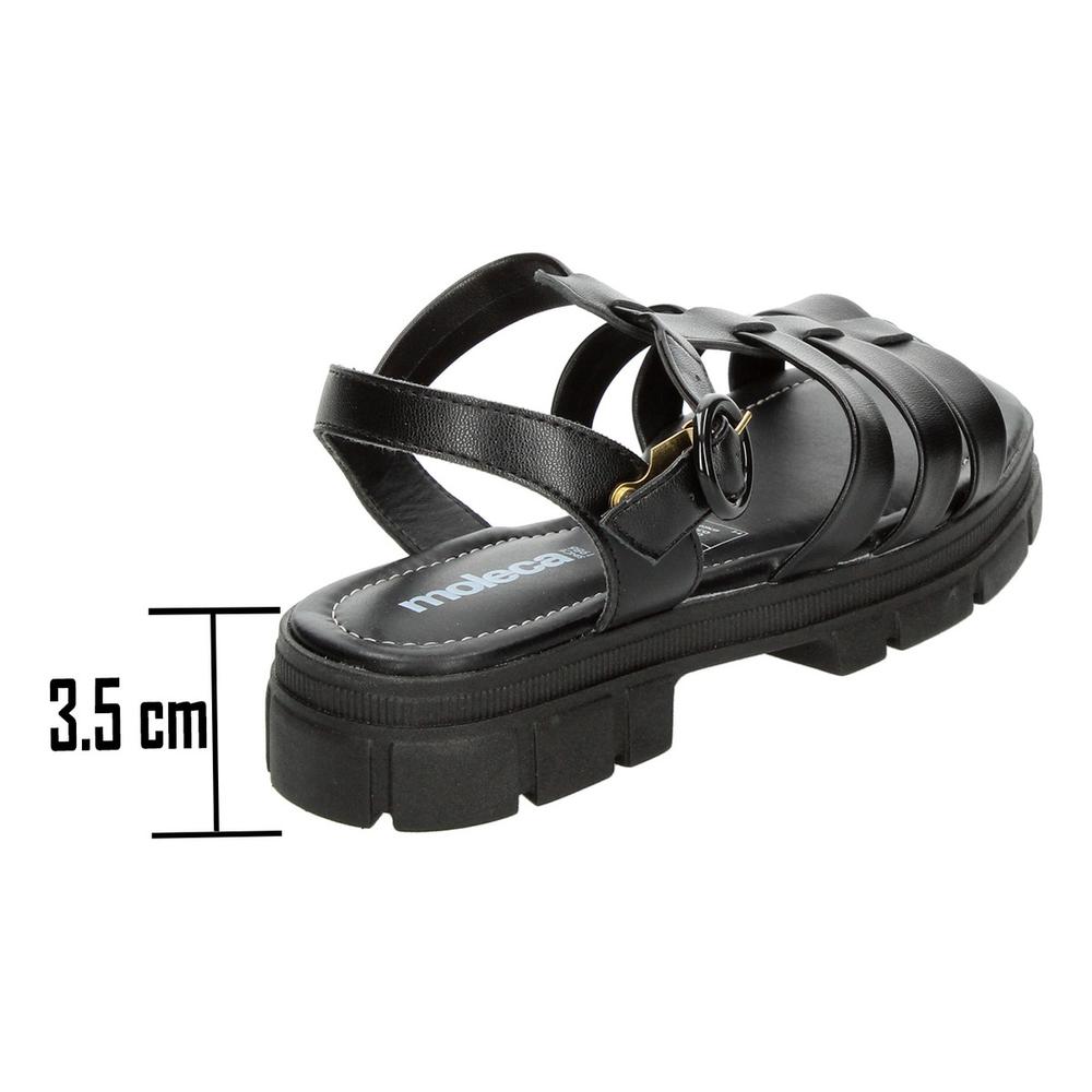 Foto 3 | Sandalias Moleca Negro Para Mujer [mle33] Negro