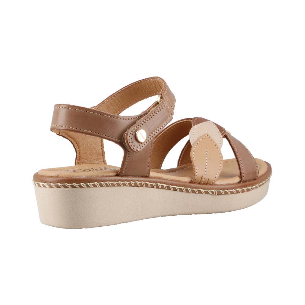 Foto 4 pulgar | Sandalia Playa Caribe 16681 Adobe Para Mujer Confort Casual Talla 22 A 27 E