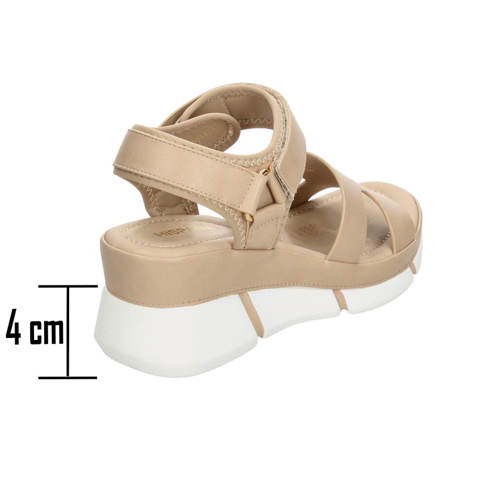 Foto 4 pulgar | Sandalias Hispana Beige Para Mujer [his169] Beige