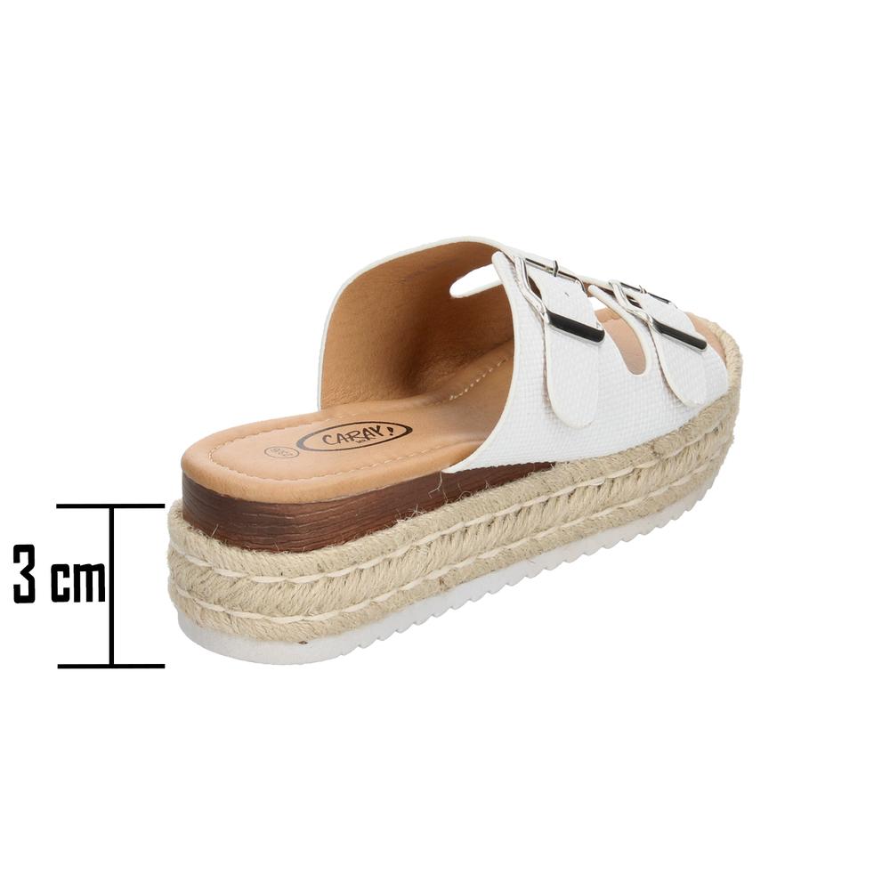 Foto 4 pulgar | Sandalias Caray Blanco Para Mujer [car427] Blanco