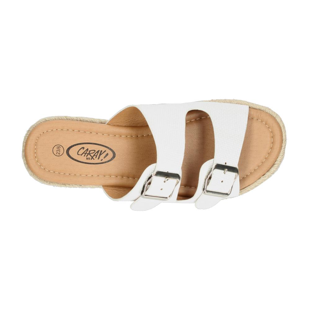 Foto 9 pulgar | Sandalias Caray Blanco Para Mujer [car427] Blanco